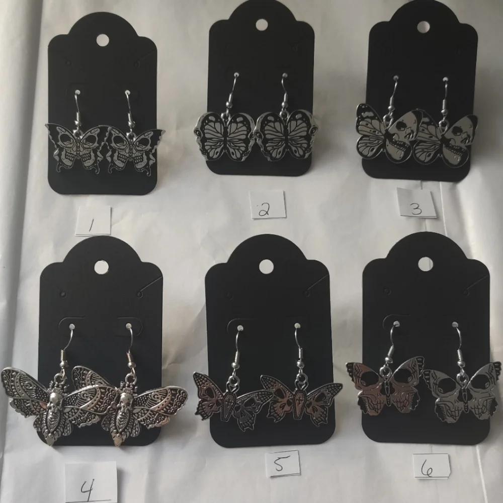 🆕 Handmade Butterfly Skull Earrings (2/$15)